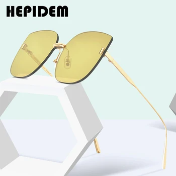 HEPIDEM Mõõdus Rimless Päikeseprillid Naistele 2020 Uued Luksus Brändi Mood Sulamist päikeseprillid Meestele Nailon Objektiivi gm 5015