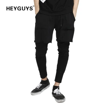 HEYGUYS street wear hip-hop sweatpants lahti stiilis meeste top müüjad uus võlts 2 tükki meeste mood uus disain, kõrge kvaliteet