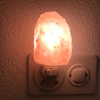Himaalaja Soe valge LED Soola Lamp Looduslik Kristall Käsitsi Nikerdatud Night Light Valgustus Kaunistamiseks ja Õhu Puhastamiseks koos Pistikuga