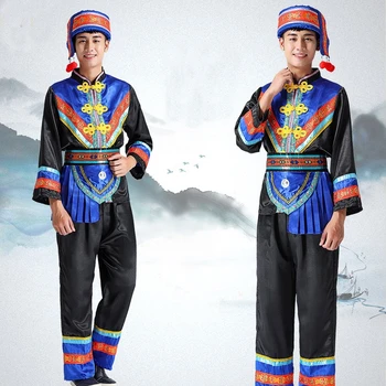 Hmongi meeste riided riigi Hiina folk dance thnic kaasaegne hmongi riided tantsu kostüümid klassikalise hmongi riided disain FF2005