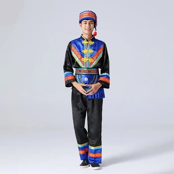 Hmongi meeste riided riigi Hiina folk dance thnic kaasaegne hmongi riided tantsu kostüümid klassikalise hmongi riided disain FF2005
