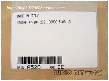 Holland BC 20PCS/50TK 4700pF/100V 10% Hõbe Film Keraamiline Kondensaator (4.7 nF 472, itaalia originaal kast) tasuta shipping
