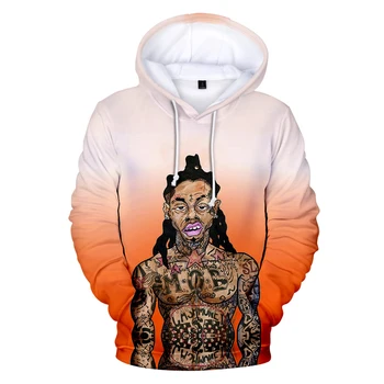 Hot Müük Lil Wayne Hupparit Sviitrid Hip-Hop Dwayne Michael Carter Jr 3D Cartoon Weeay Topp Uut Verd Teismeliste Pulloverid