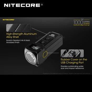Hulgi Hind NITECORE TUP CREE XP-L HD V6 LED 1000 Luumenit Revolutsiooniline Intelligentne Laetav Tasku Kerge