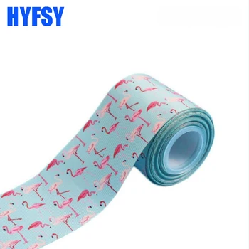 Hyfsy 10089 1-1/2 38mm Flamingo lindi 10 meetrit DIY käsitöö materjalid kingitus pakkimise vibu Grosgrain lindid peace