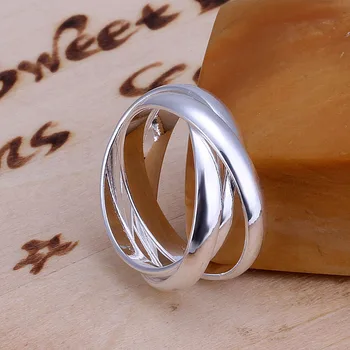 Hõbetatud sõrmus naiste pulm anelli donna Unisex Ehted paar rõngad meeste Hulgi-Odav, Lihtne, elegantne R167