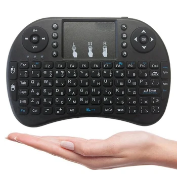 I8 Mini Wireless Klaviatuur 7 värvi taustvalgustusega Air Hiir Touchpad Pihuarvutite Google Android TV Box Xbox, PC Gamer Smart TV HTPC