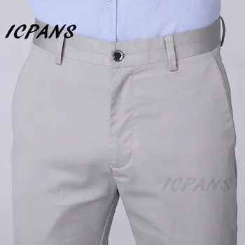 ICPANS Pluss Suurus 42 44 46 Meeste Õhuke Kleit, Ülikond Püksid Meestele Suvel Klassikaline Jää Silk Slim Fit Äri Ametlik Püksid Meeste Riided