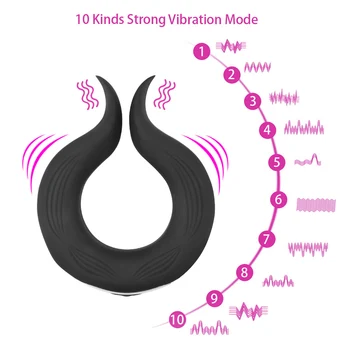 IKOKY Mees Vooruslikkus Kukk Ring Vibraator 10 Sagedus lükata Ejakulatsiooni, Erootiline Peenise Rõngas Dildos Vibratsiooni Sugu Mänguasjad Mees