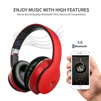 IKOLE Juhtmeta Peakomplekti Bluetooth-5.0 Kõrvaklappide koos Mic-Sügav Bass HiFi Stereo Surround TF Kaart/ FM-raadioga Kõrvaklapid ARVUTIST Telefoni Muusikat