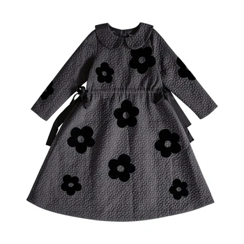 Imakokoni originaal Jaapani disain lill lill õmblema kleit vibu printsess must jope