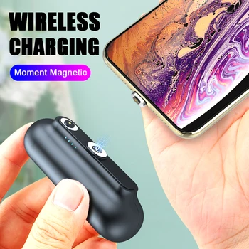 Iphone Android Mini Magnet Laadija Power Bank Micro-USB Type C 2600mAh Kantav Patarei 3 in1 Mobiiltelefoni Laadija