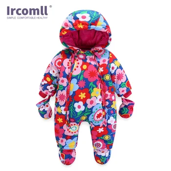 Ircomll 2019 Vastsündinud Beebi Sipukad Talvel Paksu sooja Laps Beebi Tüdrukud, Poisid Imikute Rõivad Camo Lill Kapuutsiga Kombekas Lapsed Outwear