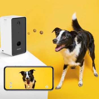 Iseebiz Koera Raviks Dispenser Automatic Pet Feeder koos Kaamera ,WiFi Remote, kahesuunaline Audio ja Öise Nägemise Lemmikloomade Tarvikud