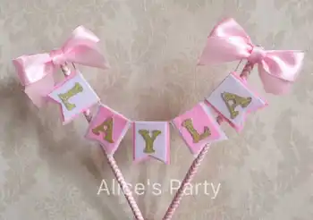 Isikliku Nimi Kook Tsiitsitaja baby shower pool kooki banner kohandatud nimi tsiitsitaja kuum sünnipäeva kook vanikud pool kaunistused