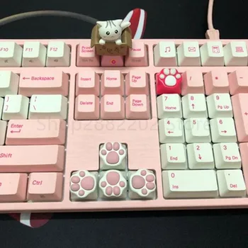 Isiksus Kohandatud ABS Silikoonist Kitty Paw Artisan Kass Käpad Padi Klaviatuur keyCaps jaoks Cherry MX Lülitid