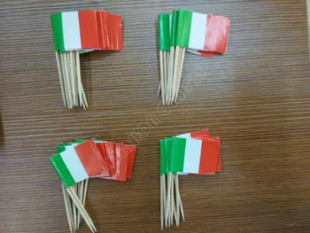 Itaalia Hambaork Lipu 500Pcs Paber Toidu Korjab Õhtusöök Kook Hambaork Cupcake Kaunistamiseks Puu Kokteil Pulgad Pool Torukübar Pulgad
