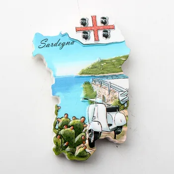 Itaalia Sardiinia Turismi Maastik Külmkapi Magnet 3D Külmkapp Magnet Kleebis Reisi Suveniiride Kodu Kaunistamiseks