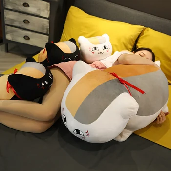 Jaapani Anime Iseloomu Madara Natsume Kassi Topis Cartoon -, Plüüš-Mänguasi Padi Must Valge Kass Nukk Sünnipäeva Kingitus