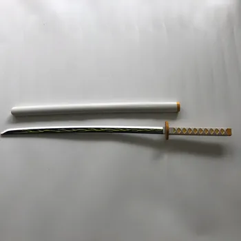 Jaapani Cosplay Kimetsu no Yaiba Mõõk Relva Demon Slayer Agatsuma Zenitsu Mõõk Anime Ninja Nuga PU mänguasi 104cm