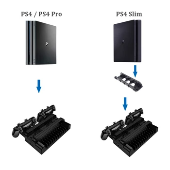 Jahutus Seista PS4/PS4 Slim/PS4 PRO 12TK Mängud Ladustamise Dual Töötleja Laadimise Dock Station Sony Playstation 4 Pro