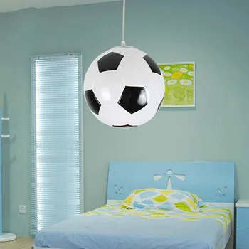 Jalgpalli ripats kerge loominguline laste magamistuba tuled rõdu LED lamp tilk E27 valguse magamistuba lambivarju õhtusöök tuba foyer