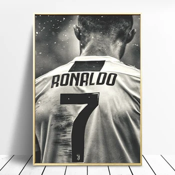 Jalgpalli Sport Star Cristiano Ronaldo Retro Lõuendile Maali Plakatid, Prindid Seina Art Pilt elutuba Home Decor Cuadros