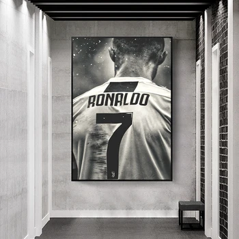 Jalgpalli Sport Star Cristiano Ronaldo Retro Lõuendile Maali Plakatid, Prindid Seina Art Pilt elutuba Home Decor Cuadros