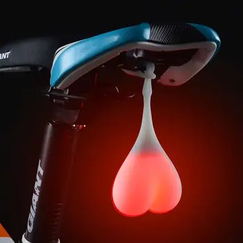 Jalgratta Tagumine Tuli Jalgrattaga Pallid Saba Silikoon Kerge Loominguline Bike Veekindel Öö Oluline, LED Punane Hoiatus Tuled Muna Lamp