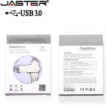 JASTER Otg Usb-Flash-Drive 3.0 Iphone, Android ipad 16GB 32GB 64GB 128GB 256GB Pendrive 3in1