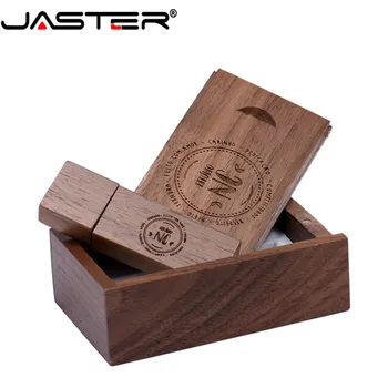 JASTER USB 2.0 vaher puidust usb +kinkekarp usb flash drive pendrive 4GB 8GB 16GB 32GB 64GB ( tasuta logo) pulmad kingitused