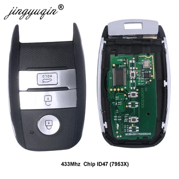 Jingyuqin Auto Smart Remote Sisestage sobivad KIA 4 Pr KX3 Sportage Sorento Rio pärast 2016. Aastal ID47 Kiip 433Mhz Kontrolli all