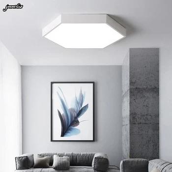 Jmmxiuz Lihtne Geomeetriline LED Lakke Lamp Köök, Magamistuba, kaasaegne Must/Valge restoran Maja Lighting Fixture