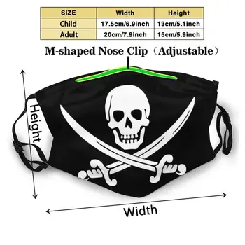 Jolly Roger Piraat Lipu Sümbol Mood Suu Maskid Filter Täiskasvanud Lapsed Näo Mask Piraadid Carribean Piraat Jolly Roger Lipu All Laev