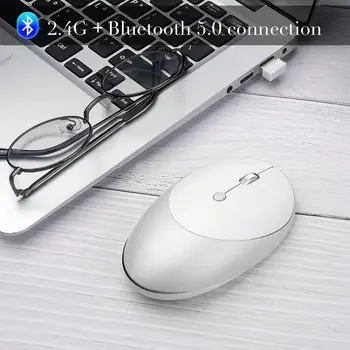 Juhtmeta, Taaslaetav Hiirt, Kolm Režiimi Slim Silent Mouse BT 3.0/5.0 G 2.4 G 1600 DPI Arvuti Hiired IPad PC Sülearvuti