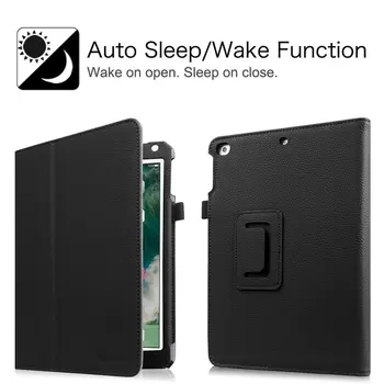 Juhul Cover for iPad Õhu-2 mudeli A1566 A1567 Auto Sleep/Wake Up PU Nahast iPad juhtumi Õhu 1/2 kogu Keha Kaitsev Juhtudel Klaas