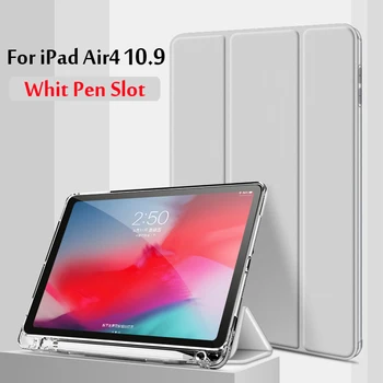 Juhul Uus iPad Õhu 4 2020. Aasta Puhul Pliiatsi Hoidja Magnet Stand + Silikoonist Pehme Back Cover For iPad 10.9 Juhul