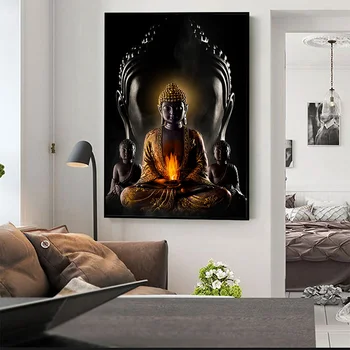 Jumal Buddha Meditatsiooni õlimaal Lõuendil Budismi Plakatid, Prindid Kaasaegse Religioosse Seina Art Pilt elutuba Cuadros