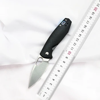 JUNSHENG EDC OEM 5390 kokkuklapitavad nuga 8Cr13MOV tera nailon klaaskiud käepide väljas telkimine jahindus puuvilja nuga kaasaskantav tööriist