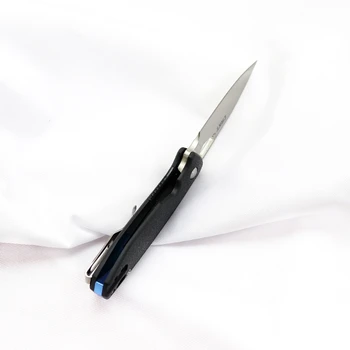 JUNSHENG EDC OEM 5390 kokkuklapitavad nuga 8Cr13MOV tera nailon klaaskiud käepide väljas telkimine jahindus puuvilja nuga kaasaskantav tööriist