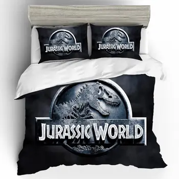 Jurassic Park 3D-King Size Bed, Voodipesu Komplekt Suur Luksus Kvaliteediga Voodipesu Komplekt Tekid Ja Voodipesu Komplekti Voodipesu, Puuvillased kodutekstiilid