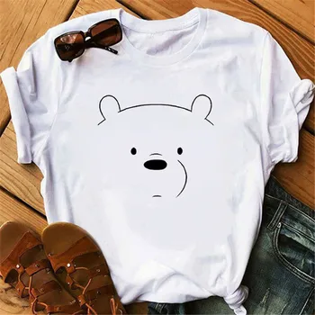 Jääkaru, Pruun Karu Panda Print T-särgid Naistele Kawaiii Cartoon Tee Särgid Graafiline Tops T-särk Naljakas Naiste T-Särgid