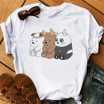 Jääkaru, Pruun Karu Panda Print T-särgid Naistele Kawaiii Cartoon Tee Särgid Graafiline Tops T-särk Naljakas Naiste T-Särgid