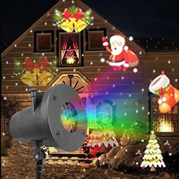 Jõulud 12 Mustrid Tuled Väljas LED Lumehelves Projektor Star Night Light Muru Lambid Film Kerge Veekindel Lumi Laserid Garde