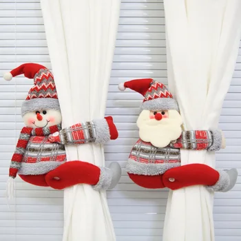 Jõulud Nuku Kardin Lukk Santa Claus Lumememm Põder Aknas Ripats Pannal Kodu Kaunistamiseks Xmas Navidad 2021 Uus Aasta Kaupa