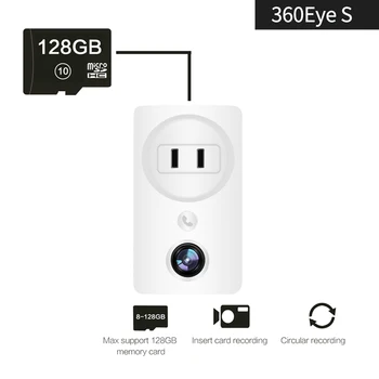Kaamera Pesa WIFI 180° Panoraam CCTV Järelevalve Kaamera Home Security 1080P Seina Laadija Adapter Koos IR/Valge Led Kaamera