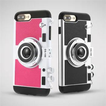 Kaamera Telefoni Juhtudel iPhone 12 Pro Xs Max XR X 7 8 Plus 12 11 Pro PC+Pehme silikoon Põrutuskindel kaelapaela kinnitamine Retro Paigaldada Kate Tagasi