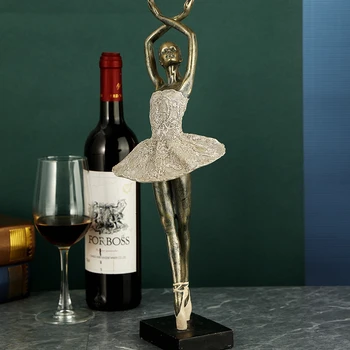 Kaasaegne Ja Abstraktne Ballerina Girl Skulptuur Ilu Balletitantsija Figuriin Kaunistused Office Home Bar Kaunistamine Kunsti Vaik Käsitöö Kingitus