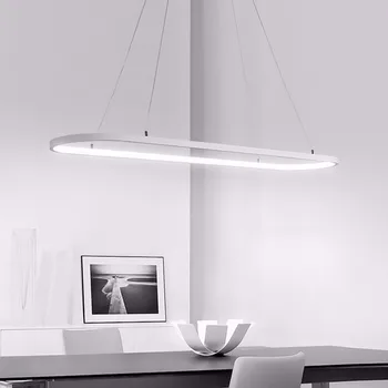 Kaasaegne LED-Lühter, Söögituba Tuba, Köök Inventar Kerge Remote Must Läige Peatamise Restoran, Baar Rippus Lamp