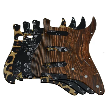 KAISH 11 Auk 3D Trükitud Plast TERAS/Strat Kitarri Pickguard Nullist Plaat Tagurpidi Silda Sobib Jimi/Hendrix Stratocaster